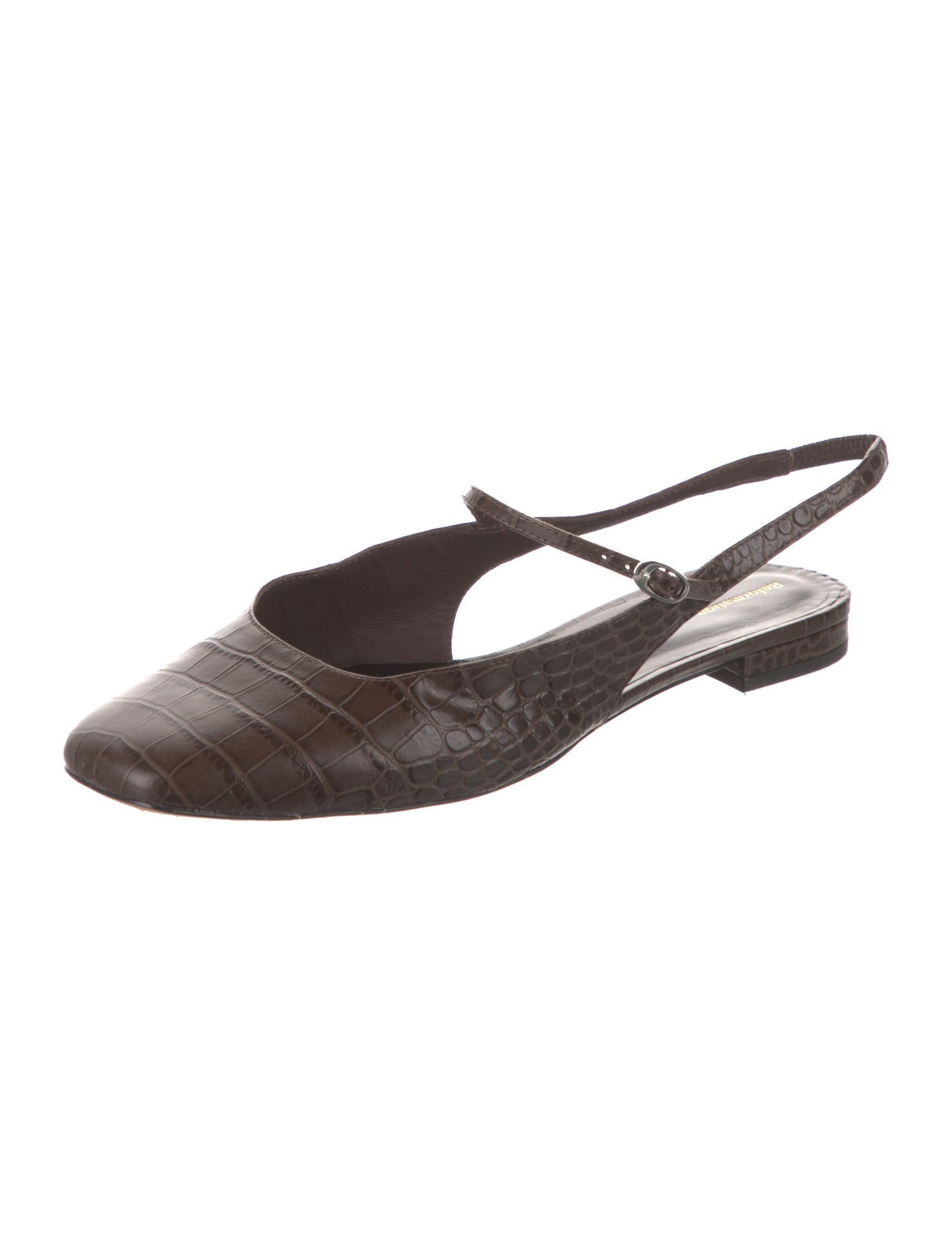 Reformation Leather Slingback Flats
