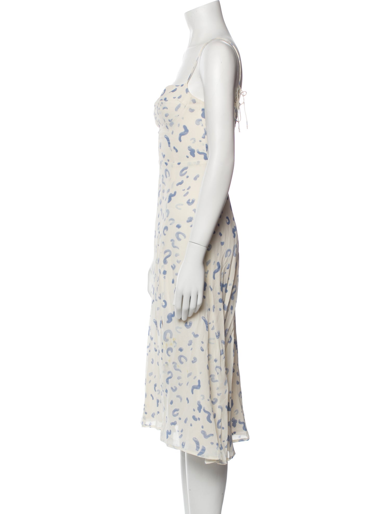 Reformation Floral Print Midi Length Dress