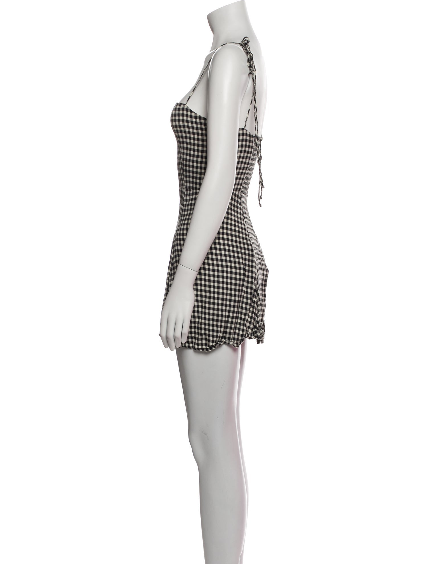 Reformation Plaid Print Mini Dress