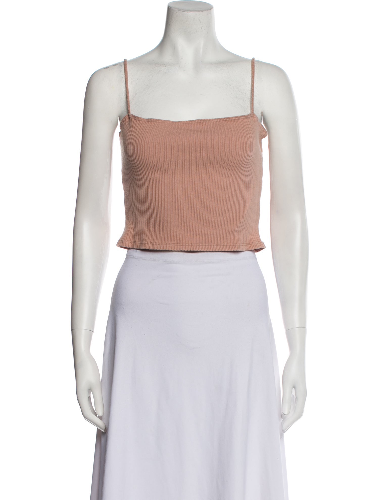 Reformation Linen Square Neckline Crop Top