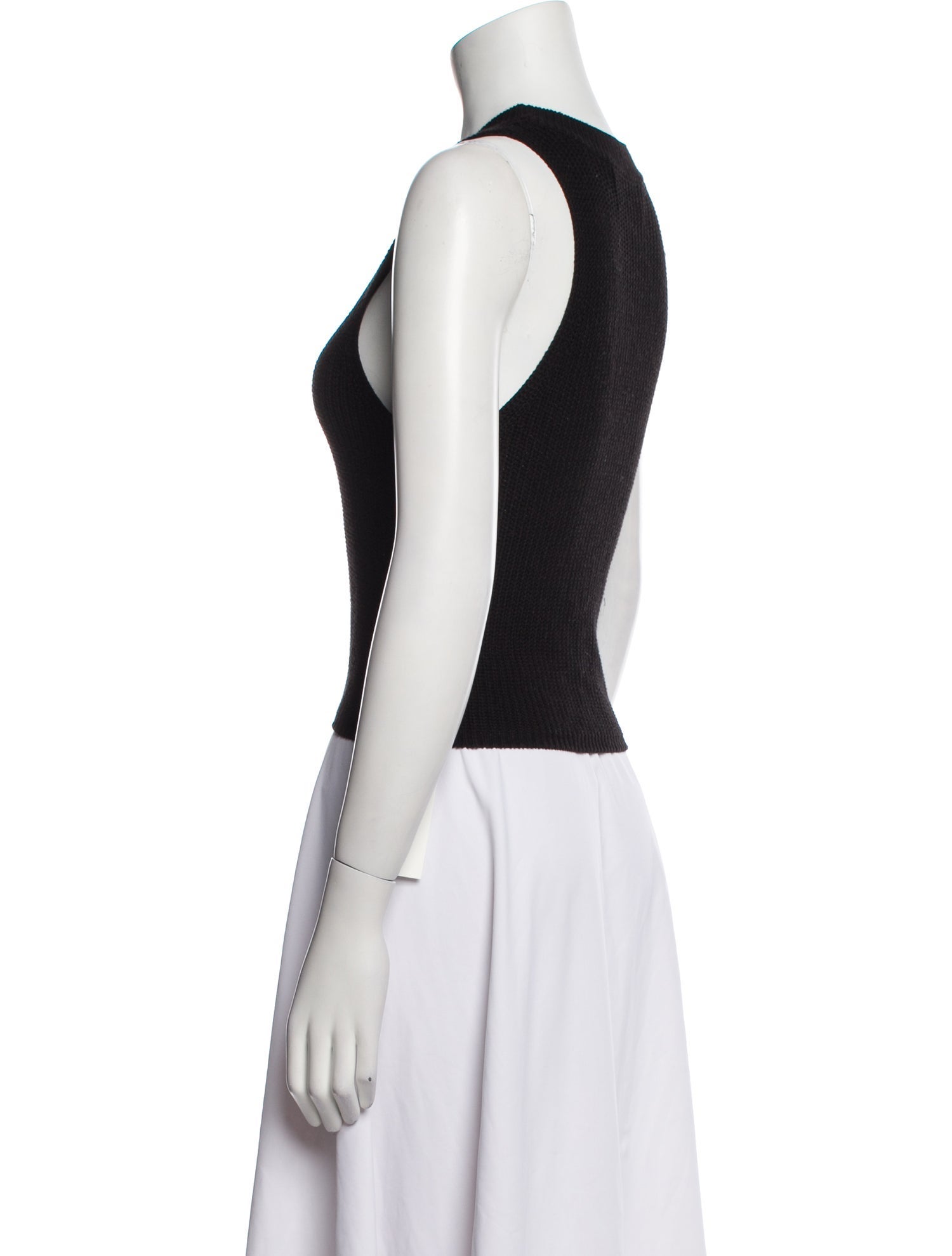 Reformation Crew Neck Sleeveless Crop Top