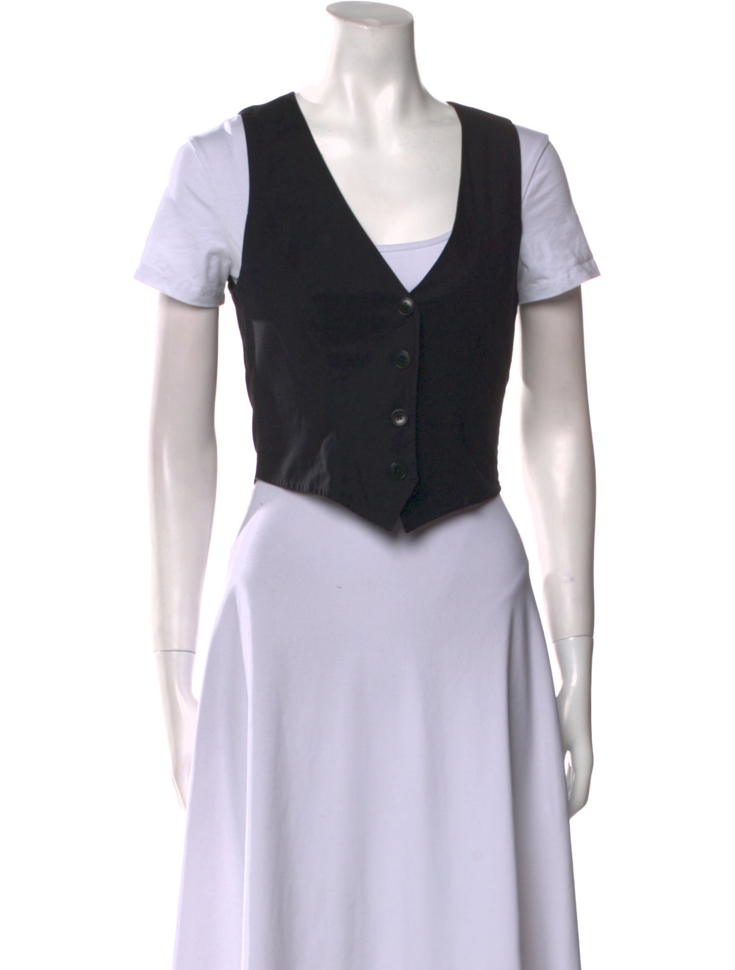 Reformation Plunge Neckline Short Sleeve Crop Top