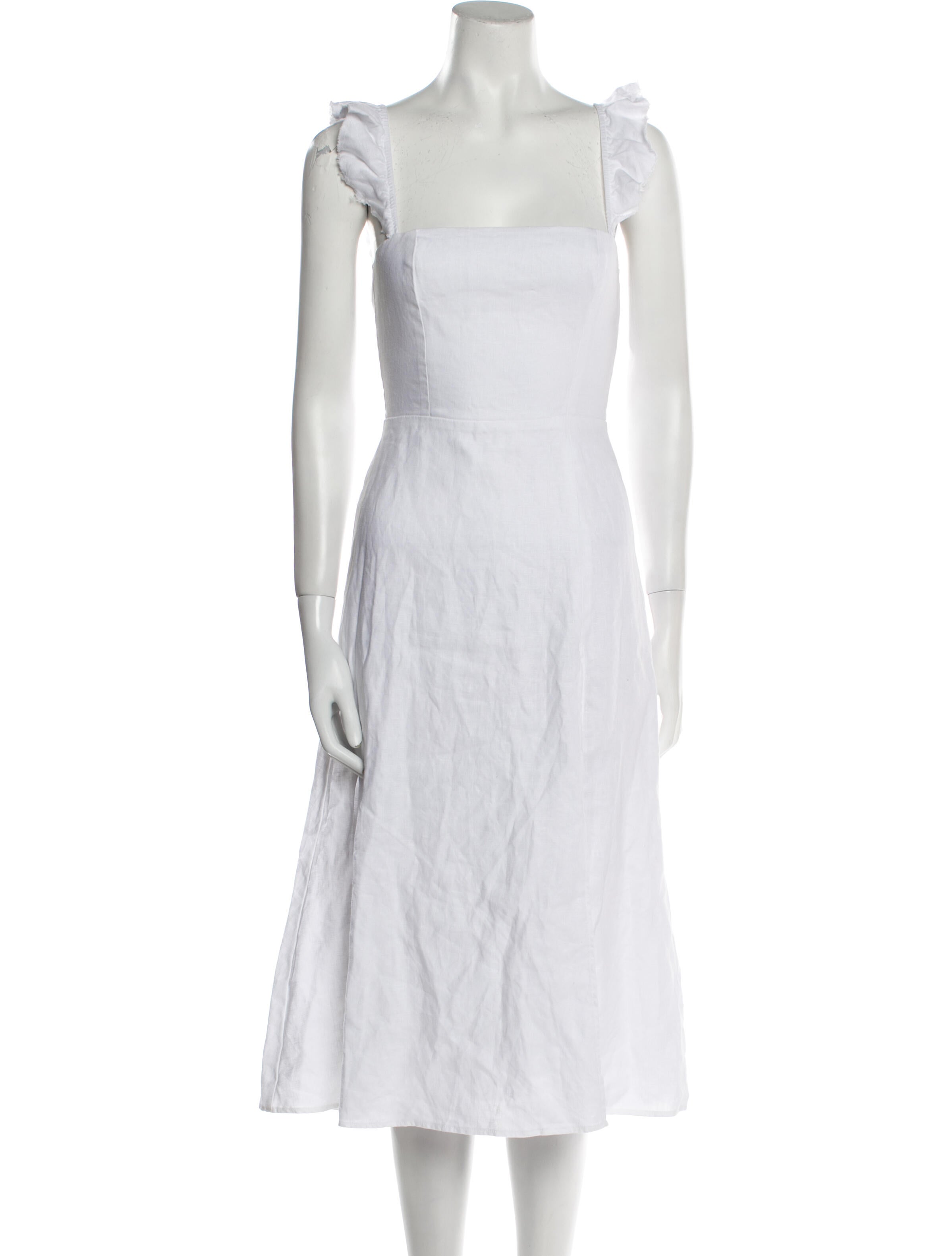 Reformation Linen Midi Length Dress