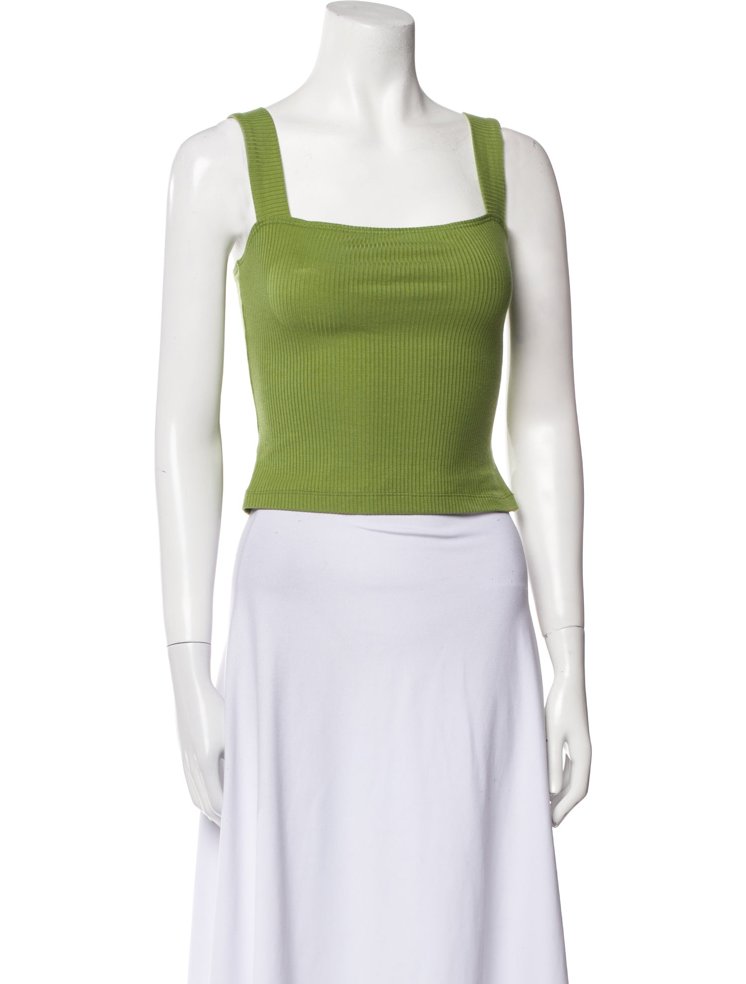 Reformation Square Neckline Sleeveless Crop Top