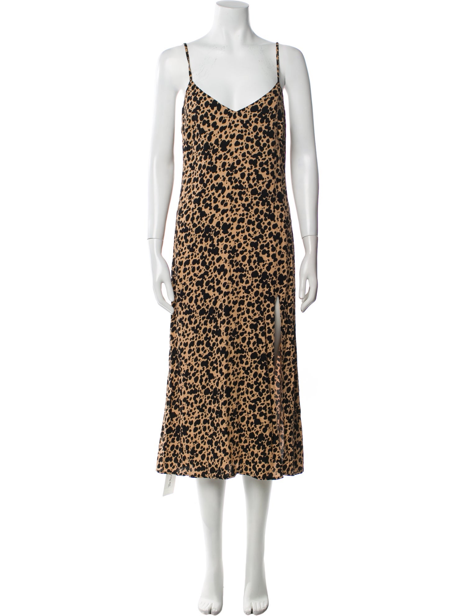Reformation Animal Print Midi Length Dress
