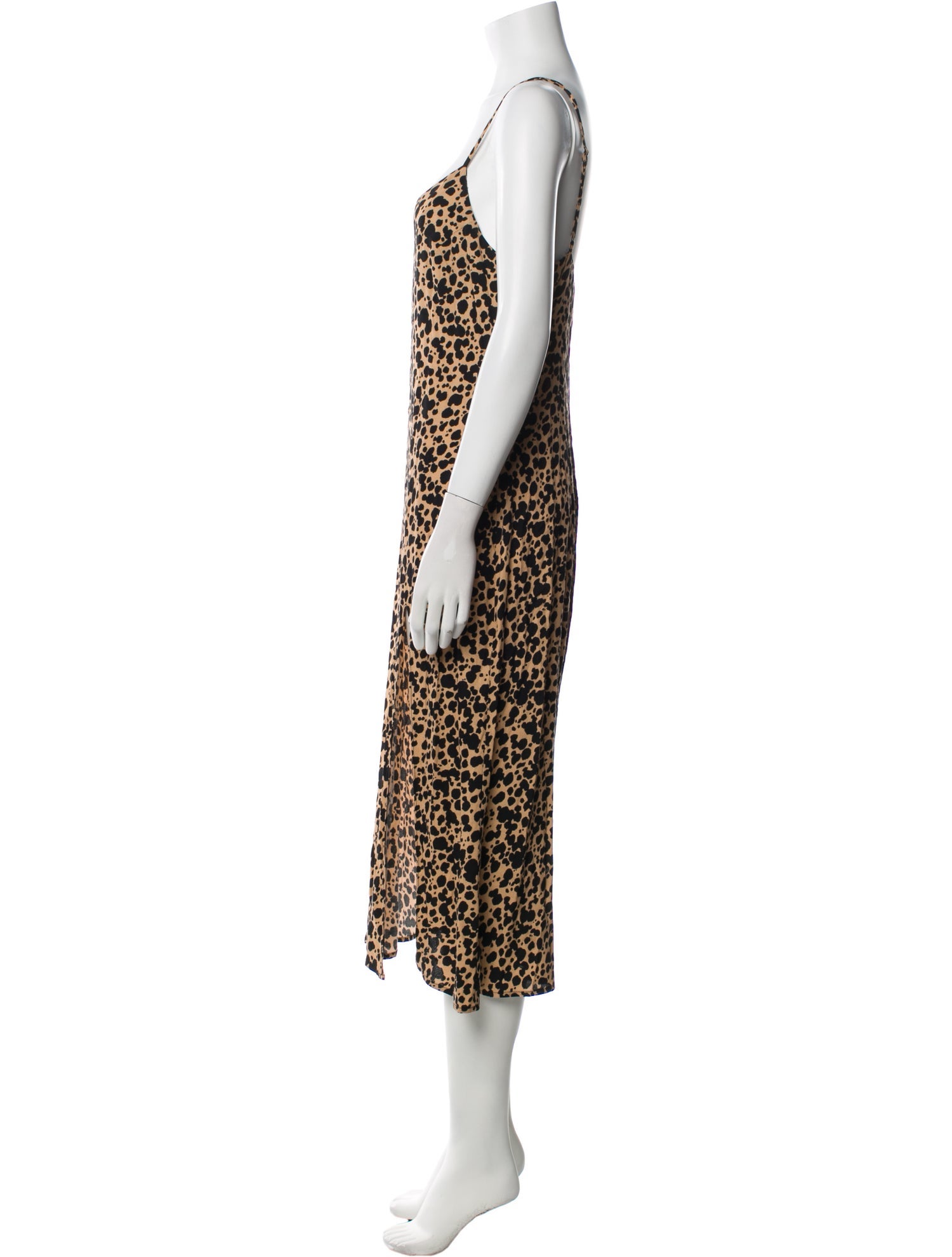 Reformation Animal Print Midi Length Dress