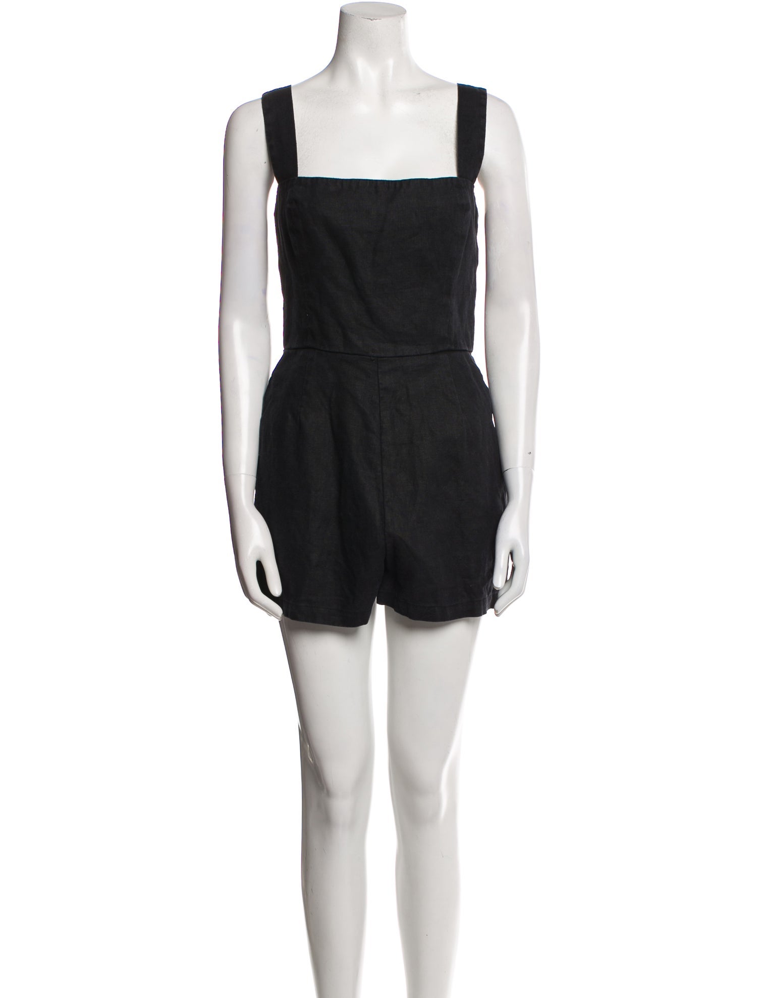 Reformation Linen Square Neckline Romper