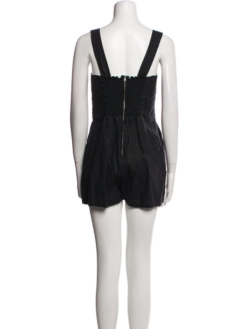 Reformation Linen Square Neckline Romper