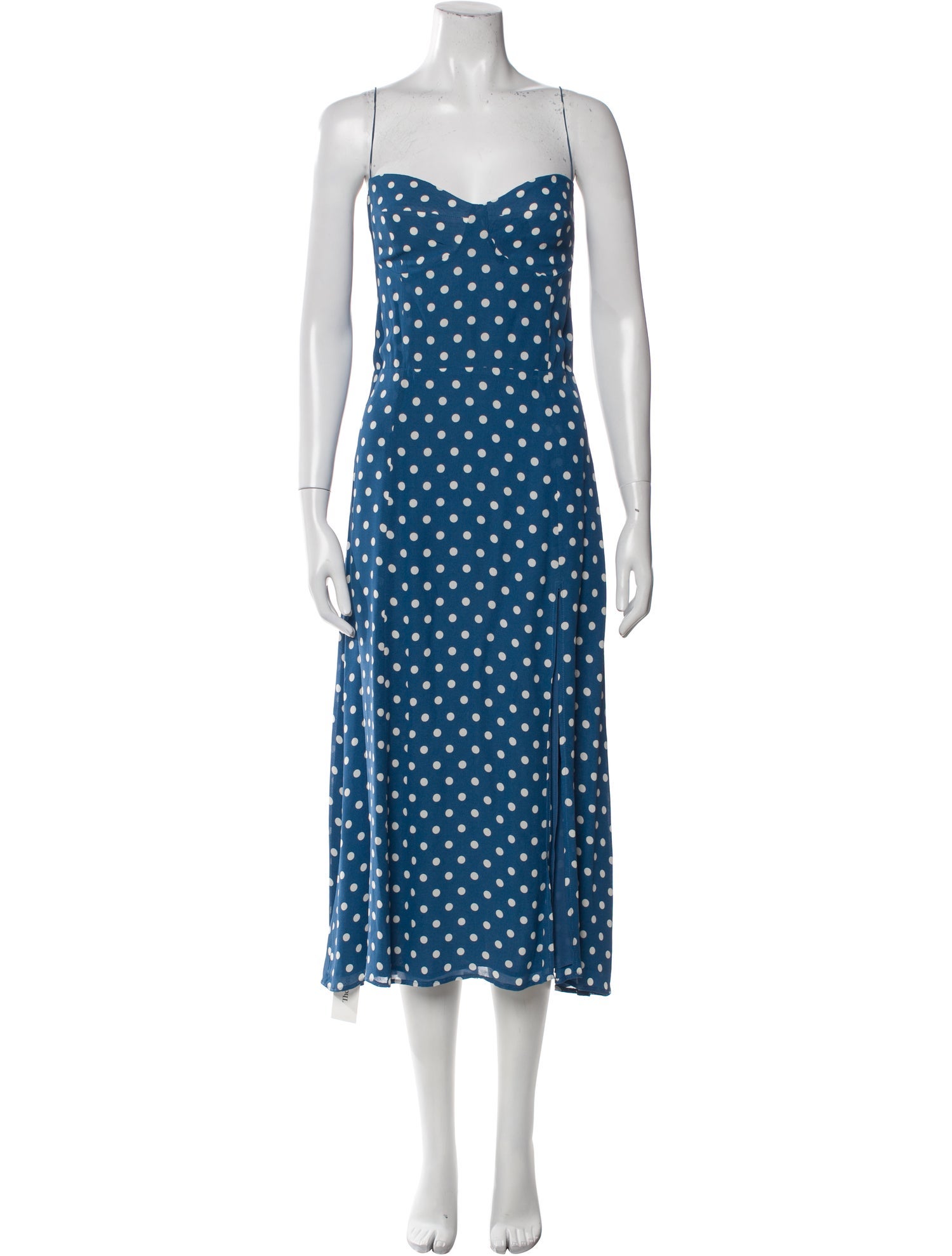 Reformation Polka Dot Print Long Dress