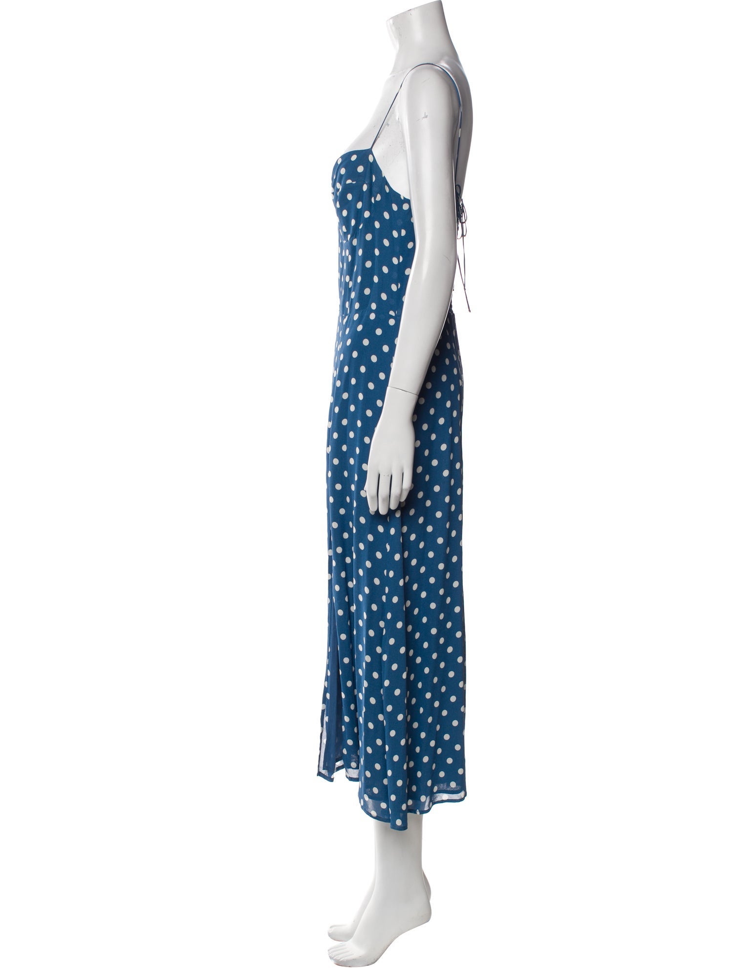 Reformation Polka Dot Print Long Dress