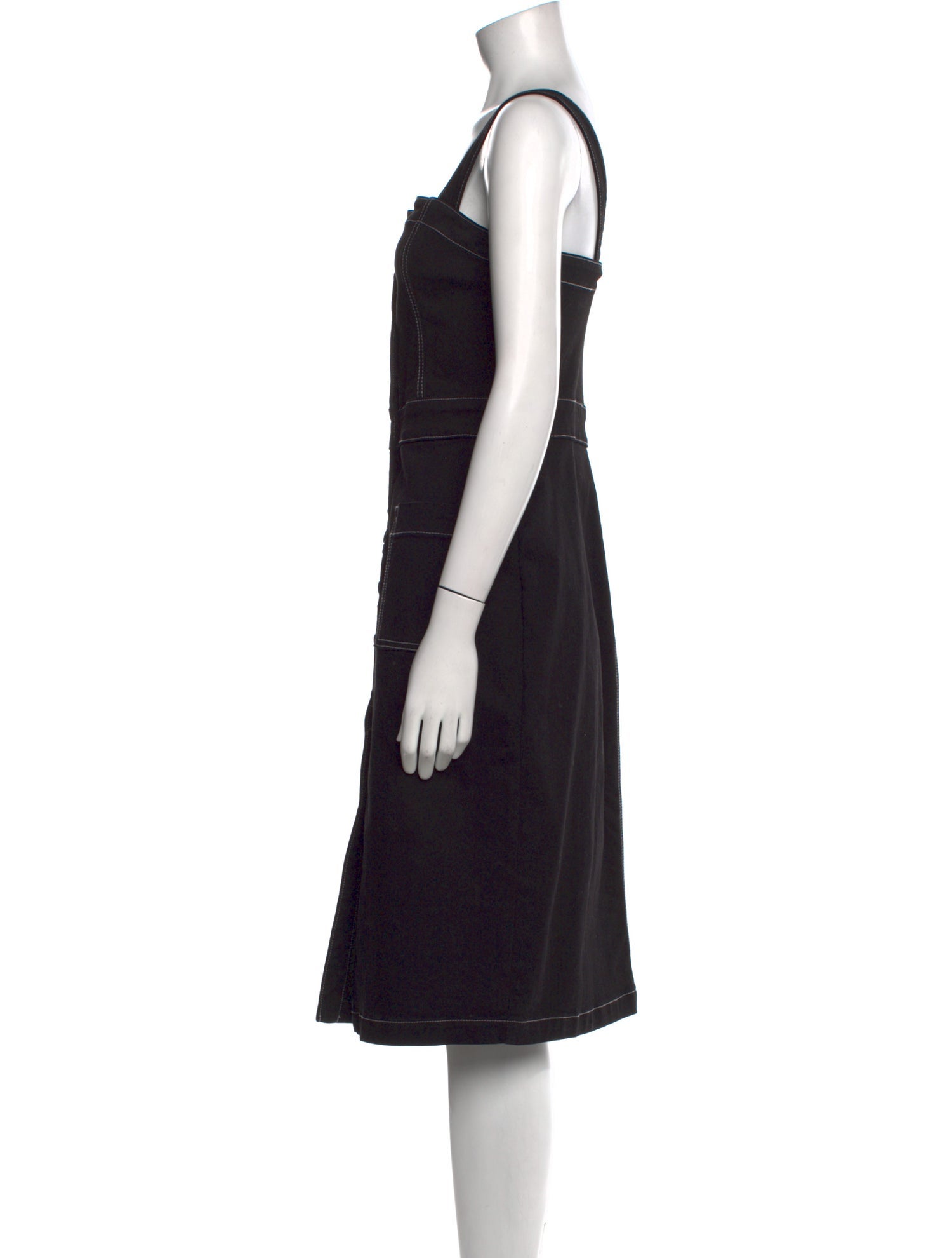 Reformation Square Neckline Midi Length Dress