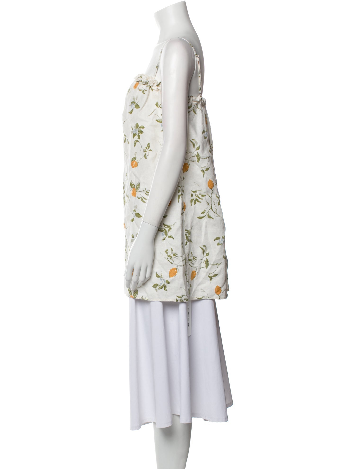 Reformation Linen Floral Print Tunic