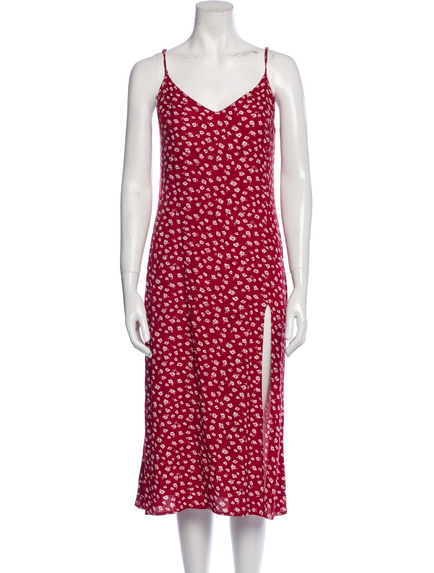 Reformation Floral Print Midi Length Dress