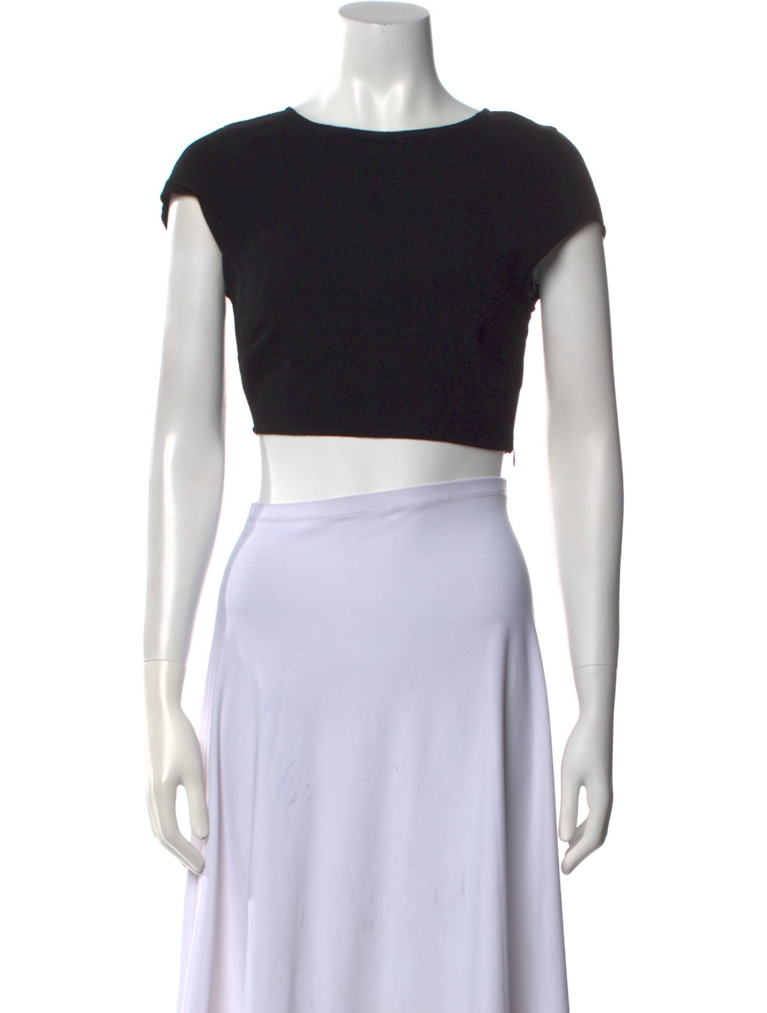 Reformation Bateau Neckline Short Sleeve Crop Top