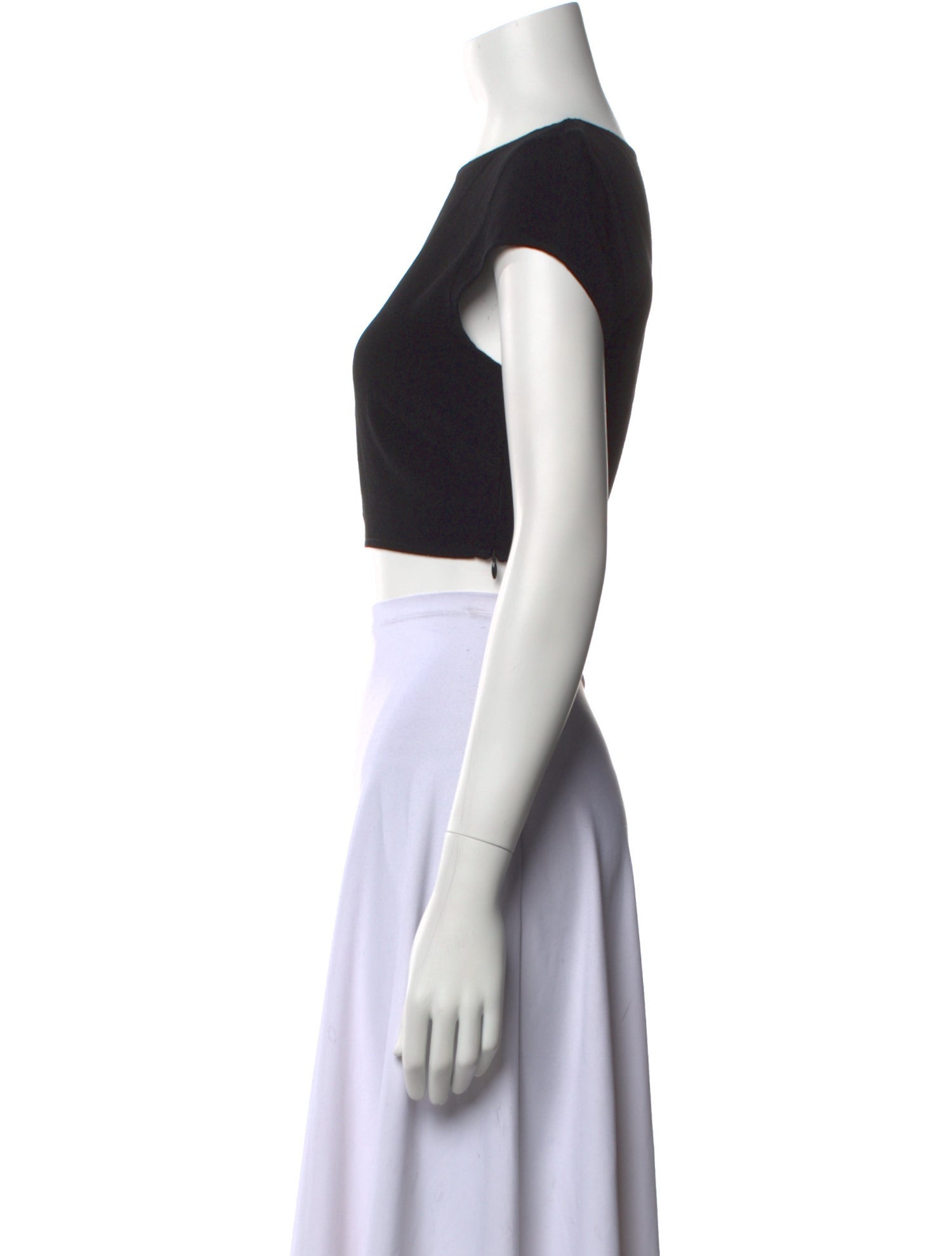 Reformation Bateau Neckline Short Sleeve Crop Top