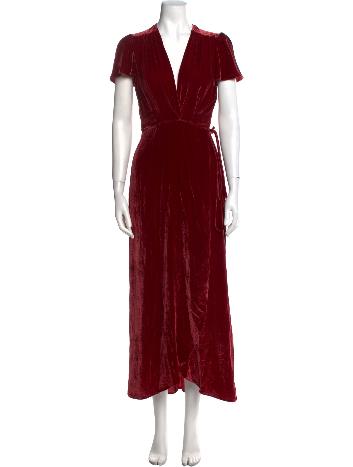 Reformation V-Neck Long Dress