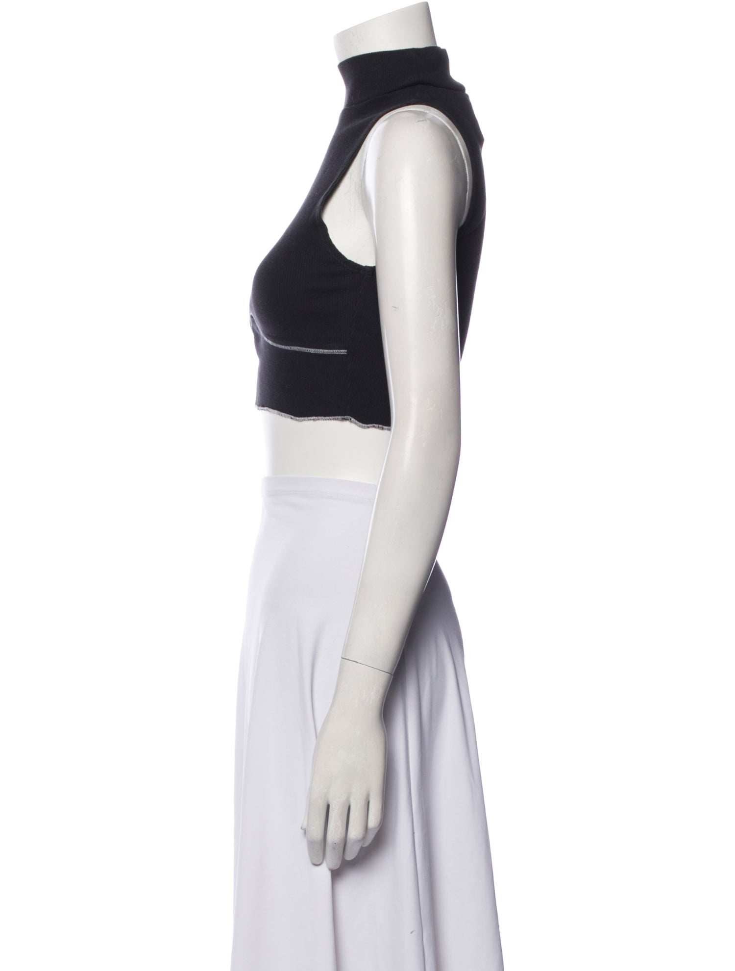 Reformation Mock Neck Sleeveless Crop Top