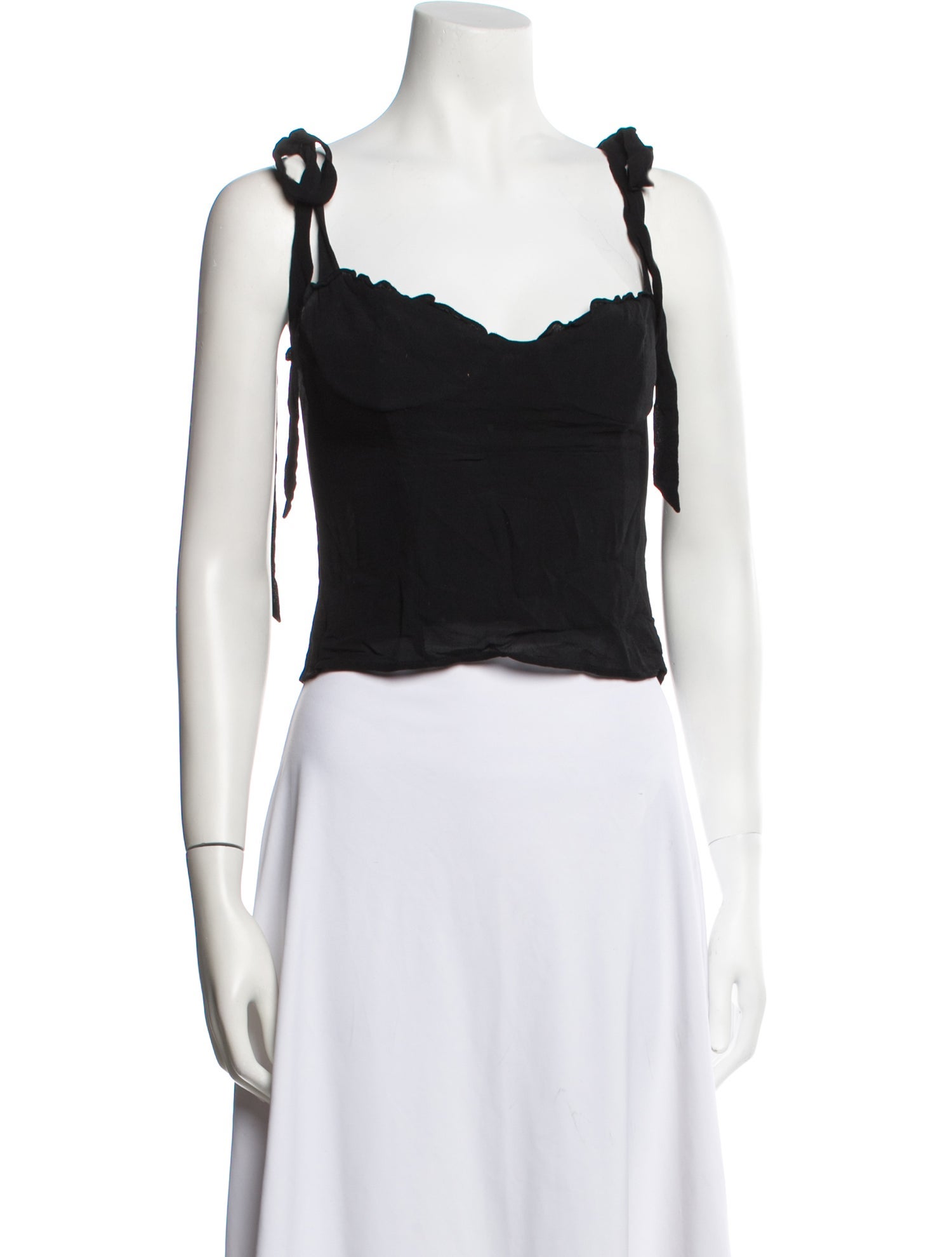 Reformation Square Neckline Sleeveless Crop Top