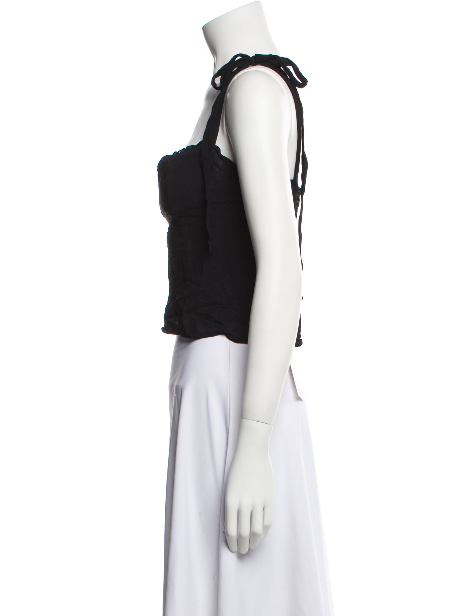 Reformation Square Neckline Sleeveless Crop Top