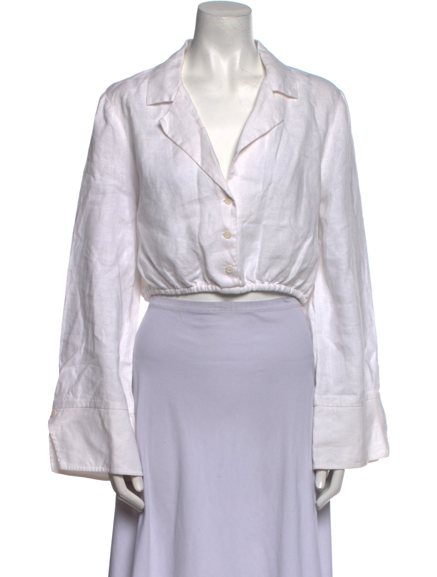 Reformation Linen V-Neck Crop Top