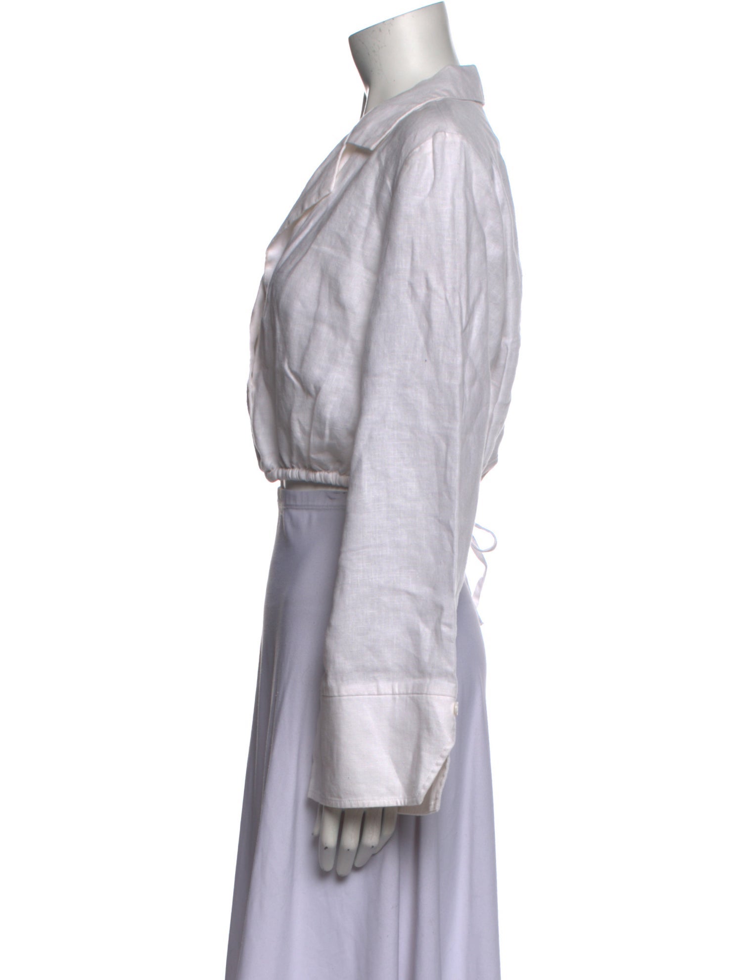 Reformation Linen V-Neck Crop Top