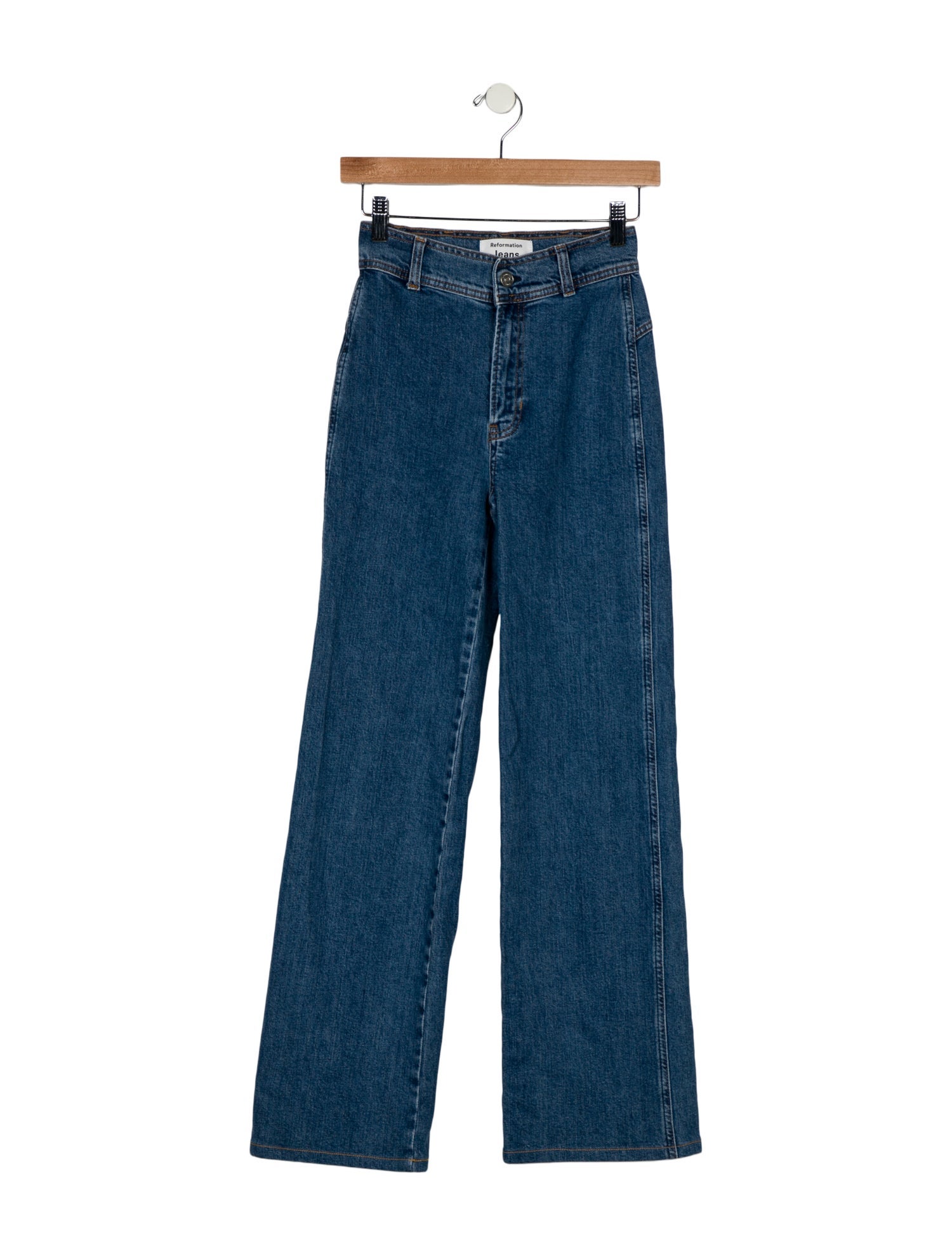 Reformation Mid-Rise Wide Leg Jeans