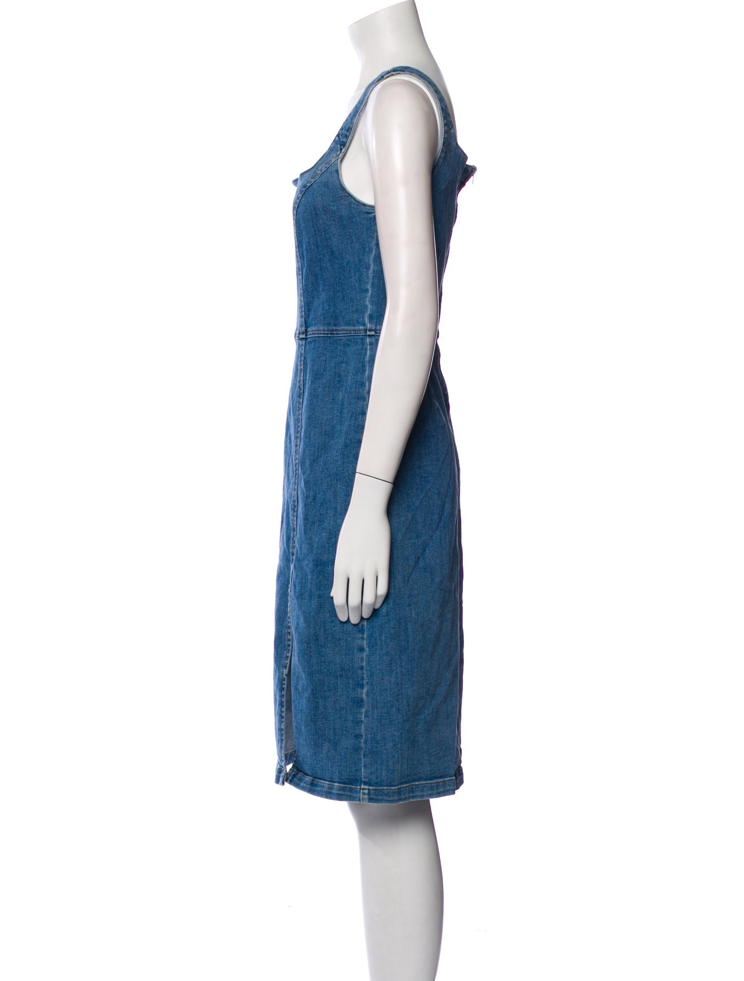 Reformation Square Neckline Knee-Length Dress