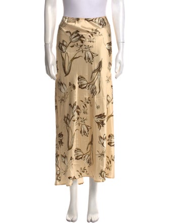 Reformation Silk Midi Length Skirt