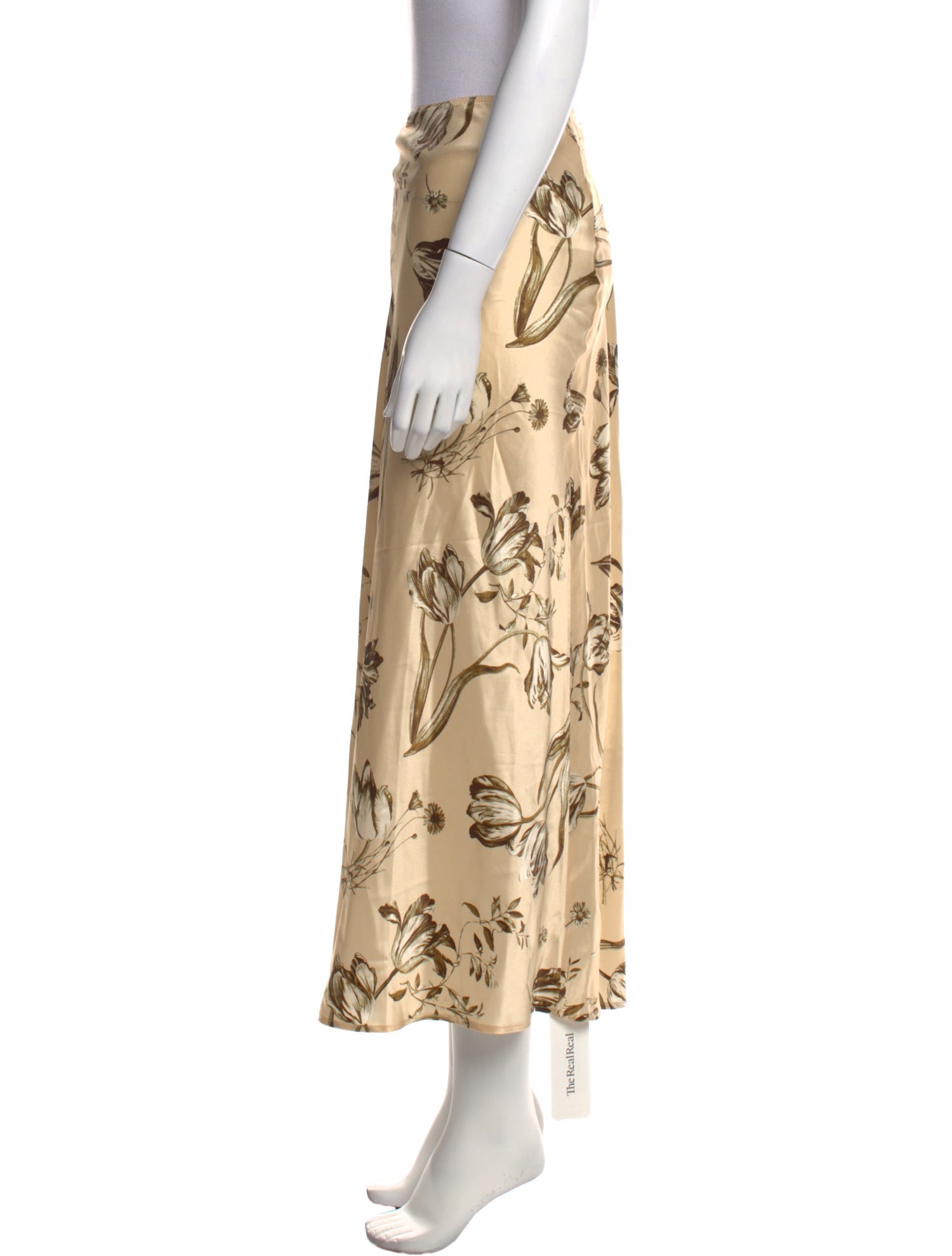 Reformation Silk Midi Length Skirt