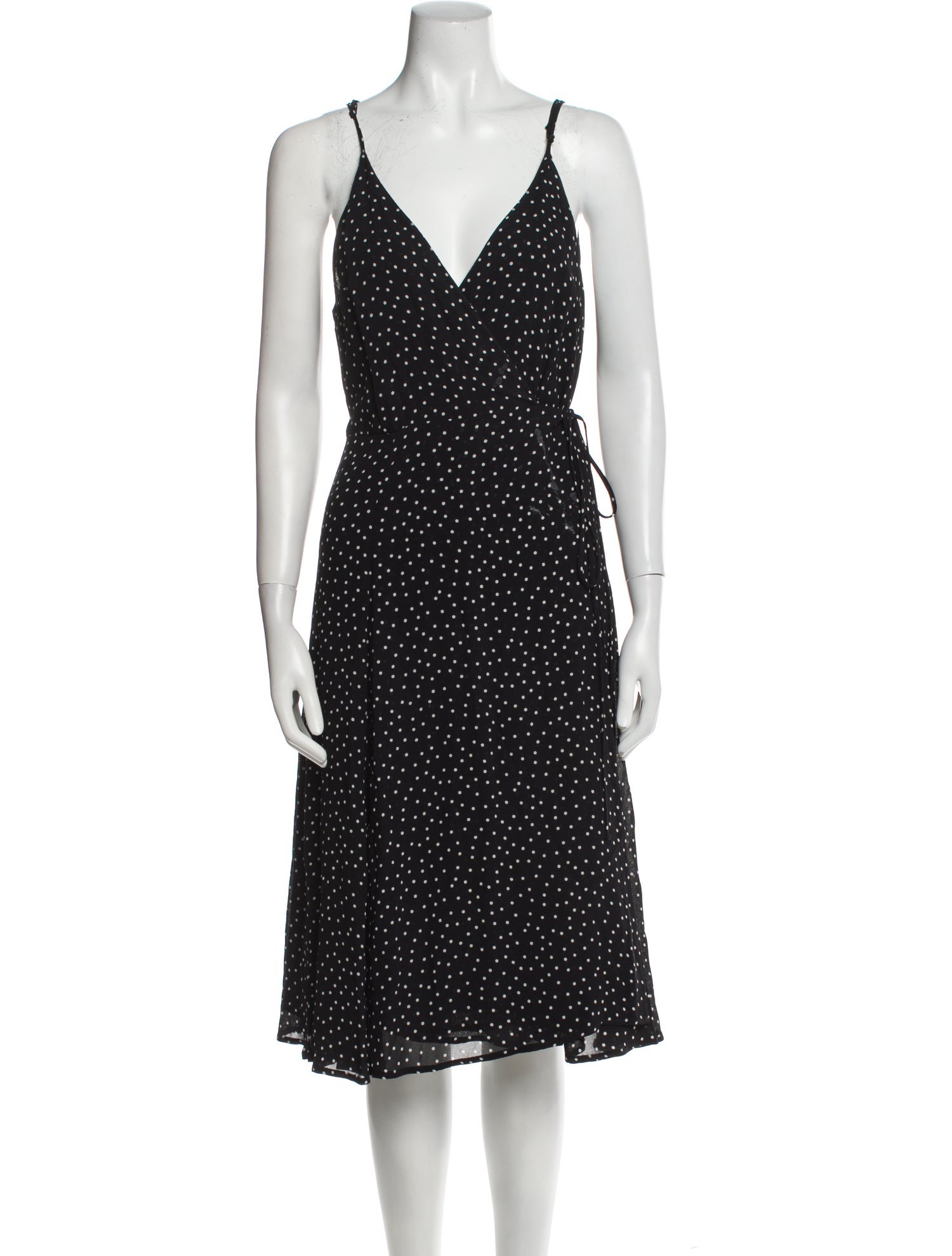 Reformation Polka Dot Print Midi Length Dress
