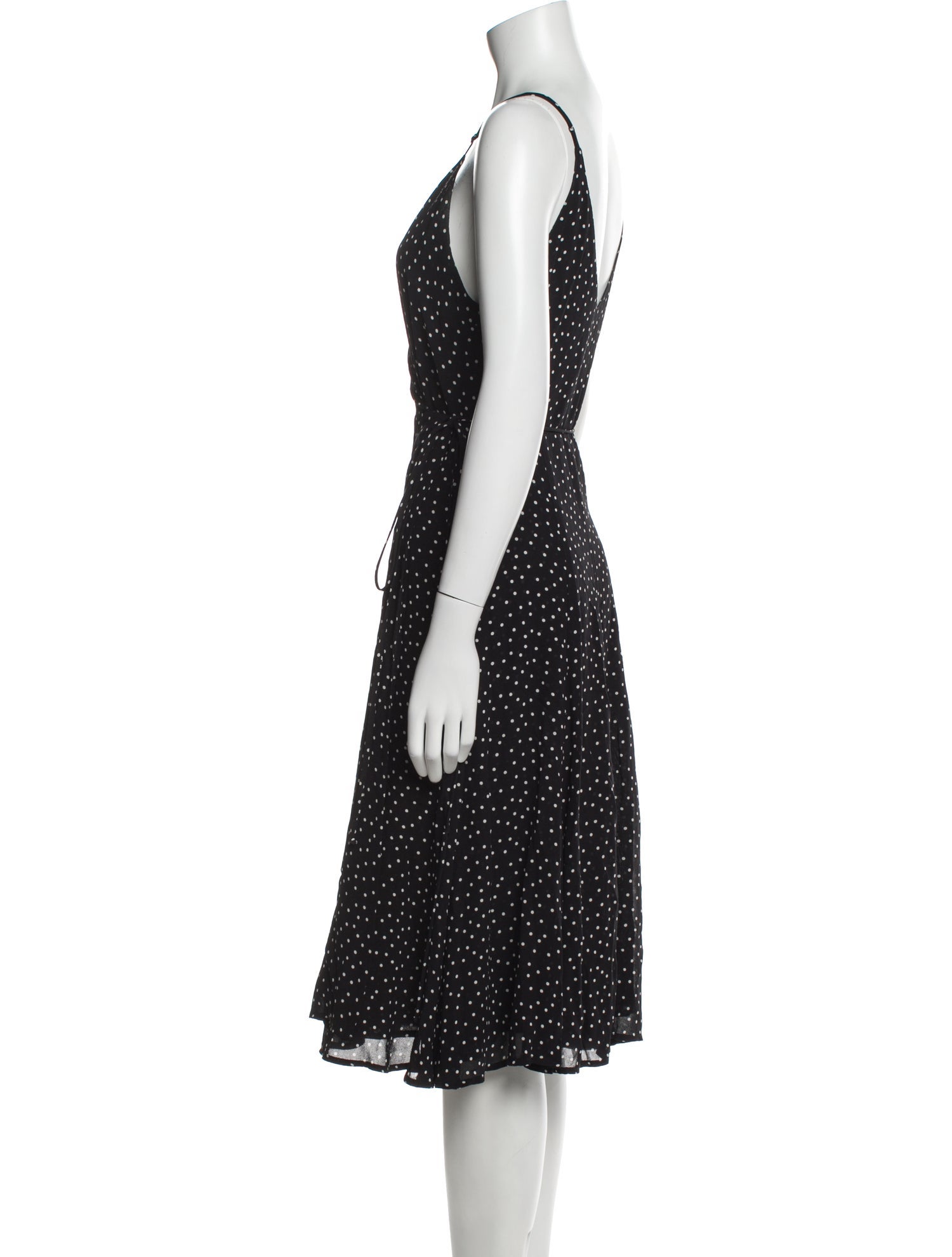 Reformation Polka Dot Print Midi Length Dress