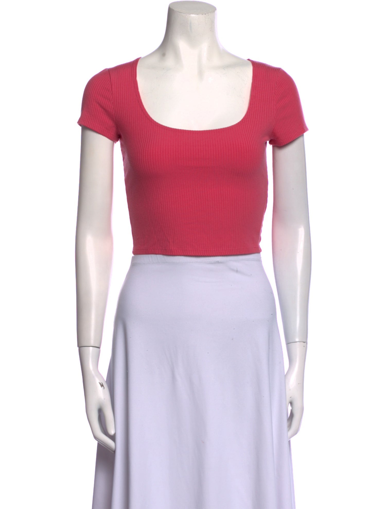 Reformation Scoop Neck Short Sleeve Crop Top