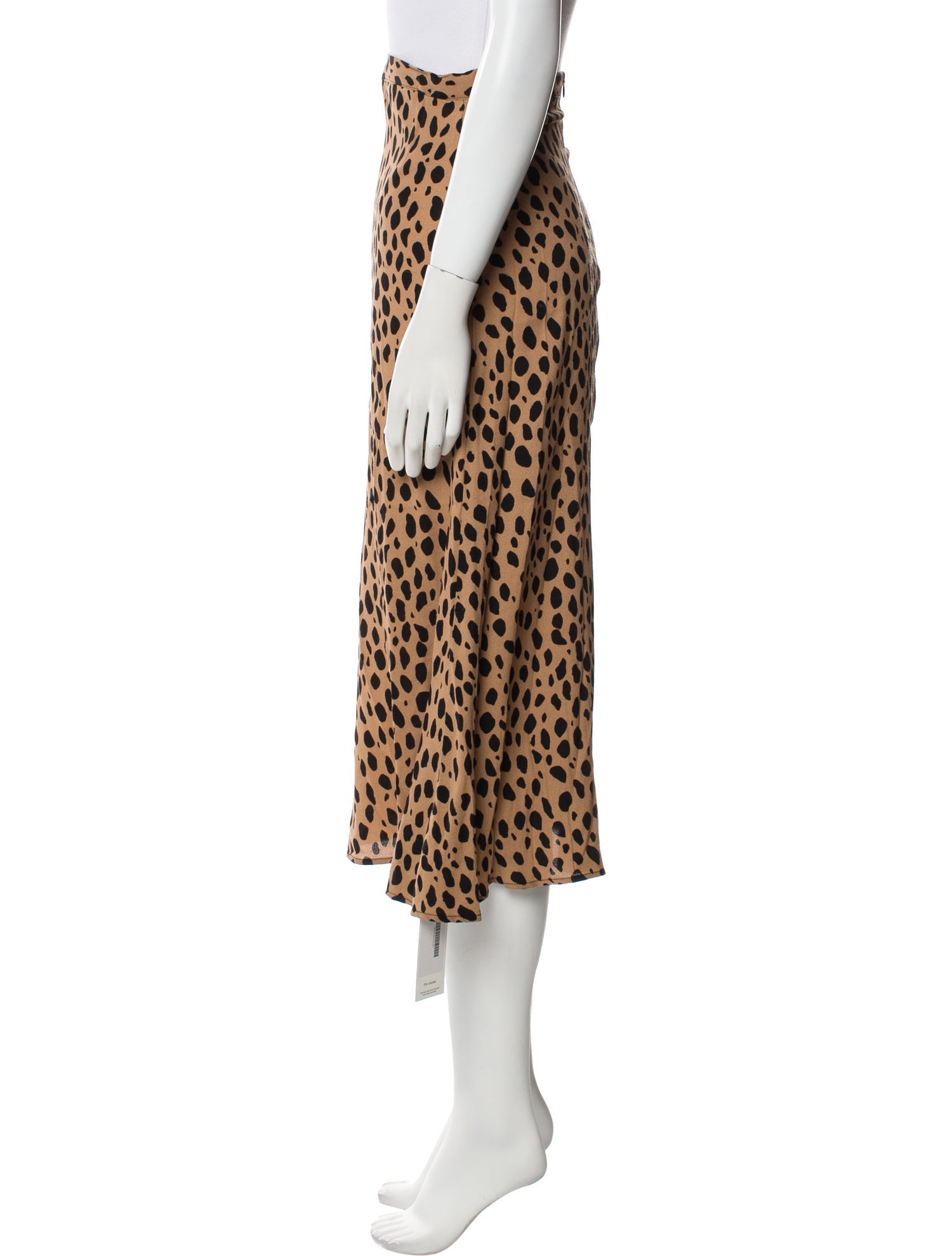Reformation Animal Print Midi Length Skirt