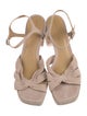 Reformation Suede Pleated Accents Sandals