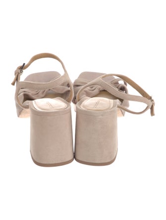 Reformation Suede Pleated Accents Sandals