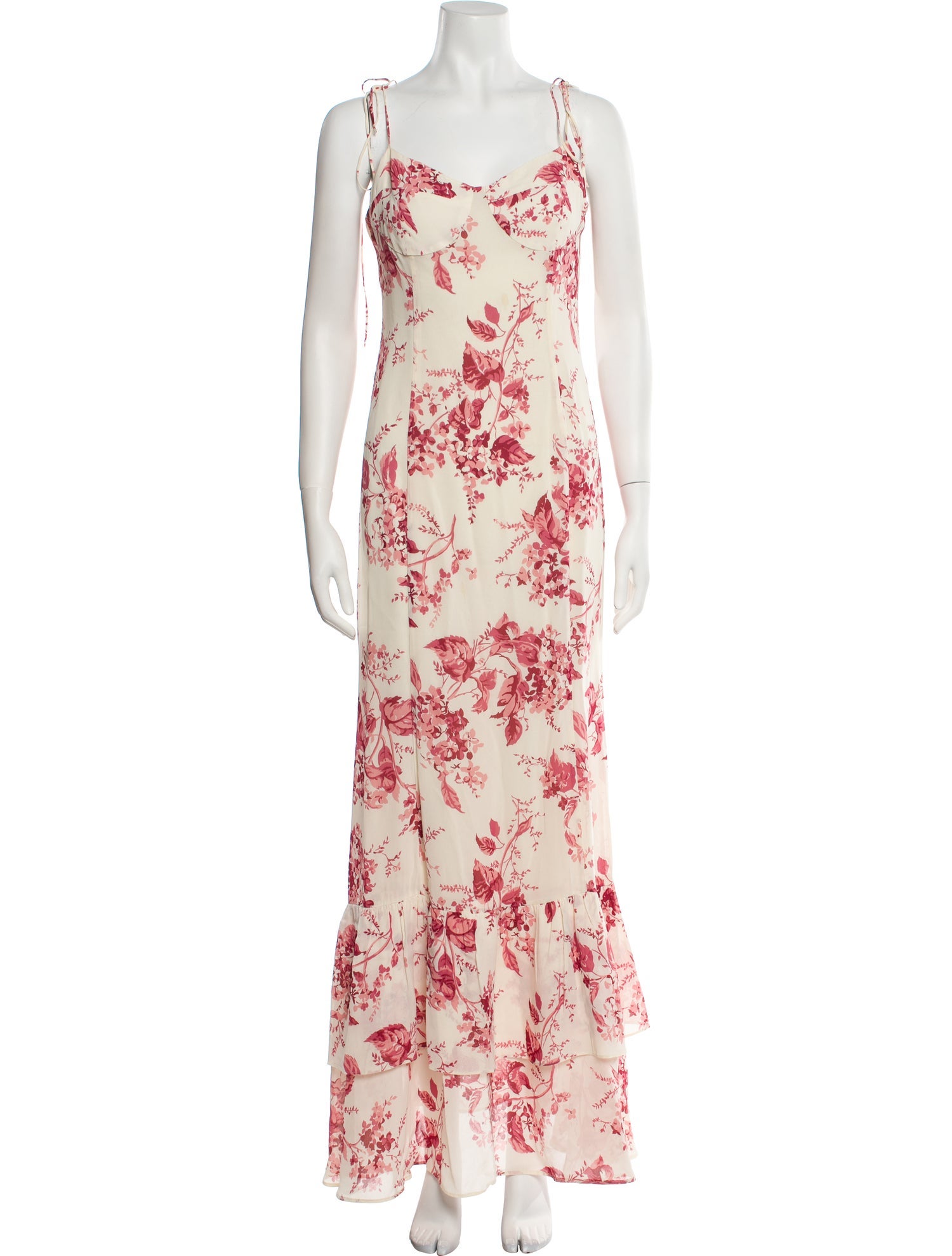 Reformation Floral Print Long Dress