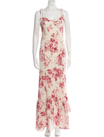 Reformation Floral Print Long Dress