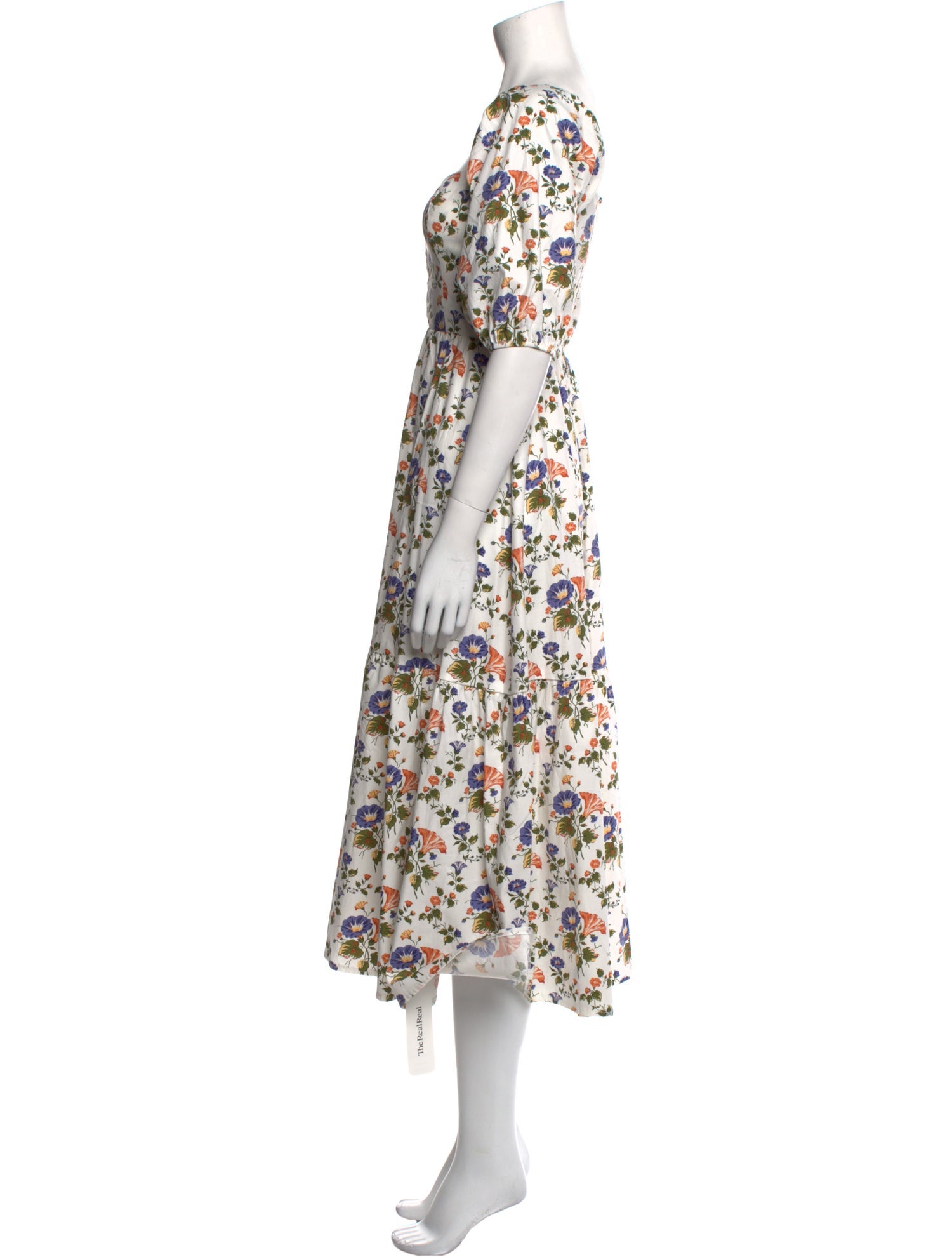 Reformation Floral Print Midi Length Dress