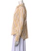 Reformation Linen Striped Button-Up Top