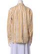 Reformation Linen Striped Button-Up Top