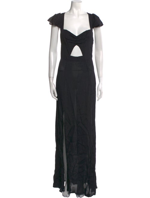 Reformation V-Neck Long Dress