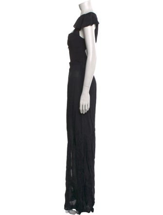 Reformation V-Neck Long Dress