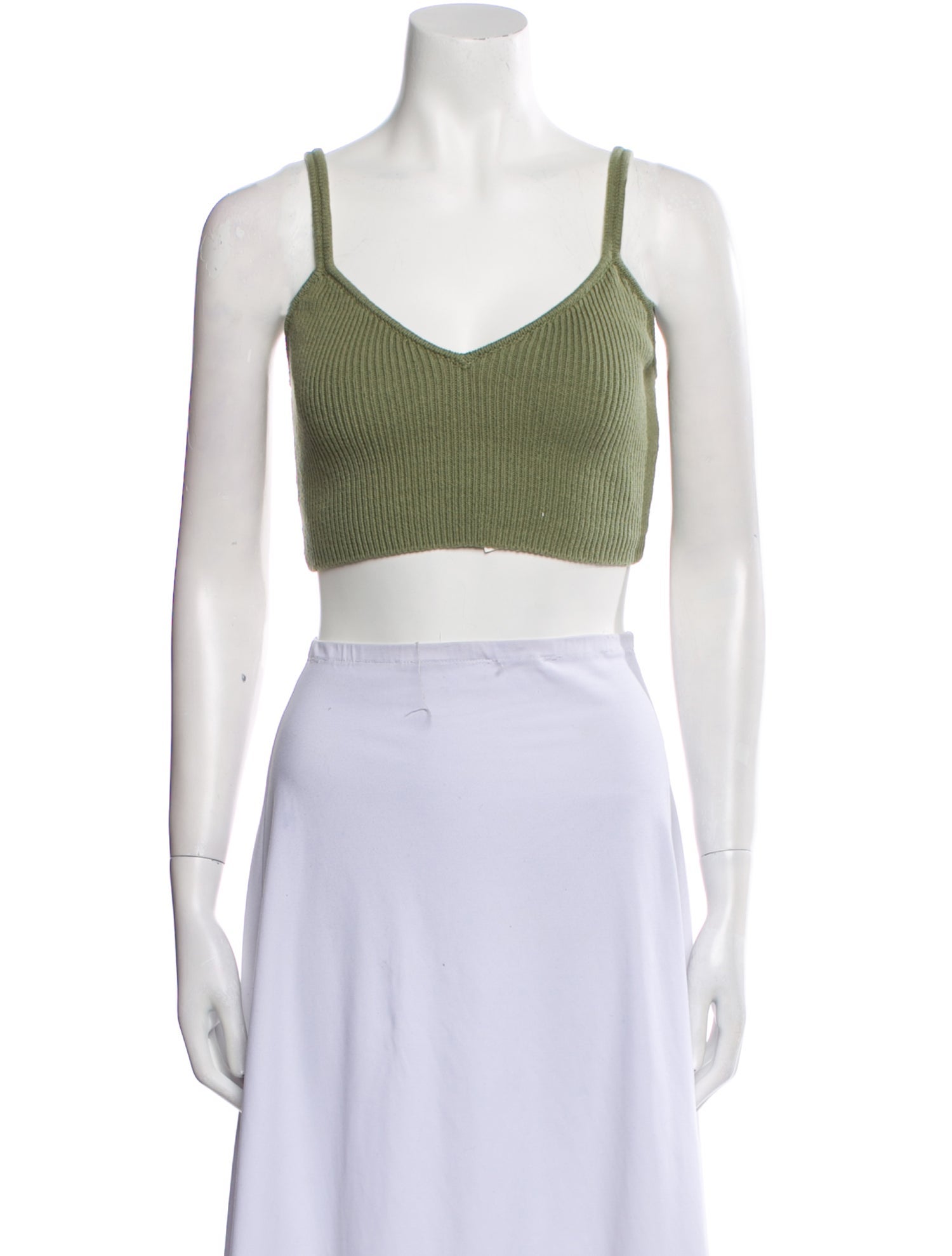 Reformation V-Neck Sleeveless Crop Top