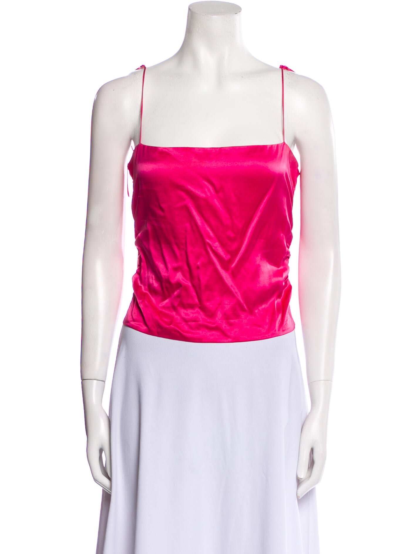 Reformation Silk Square Neckline Crop Top