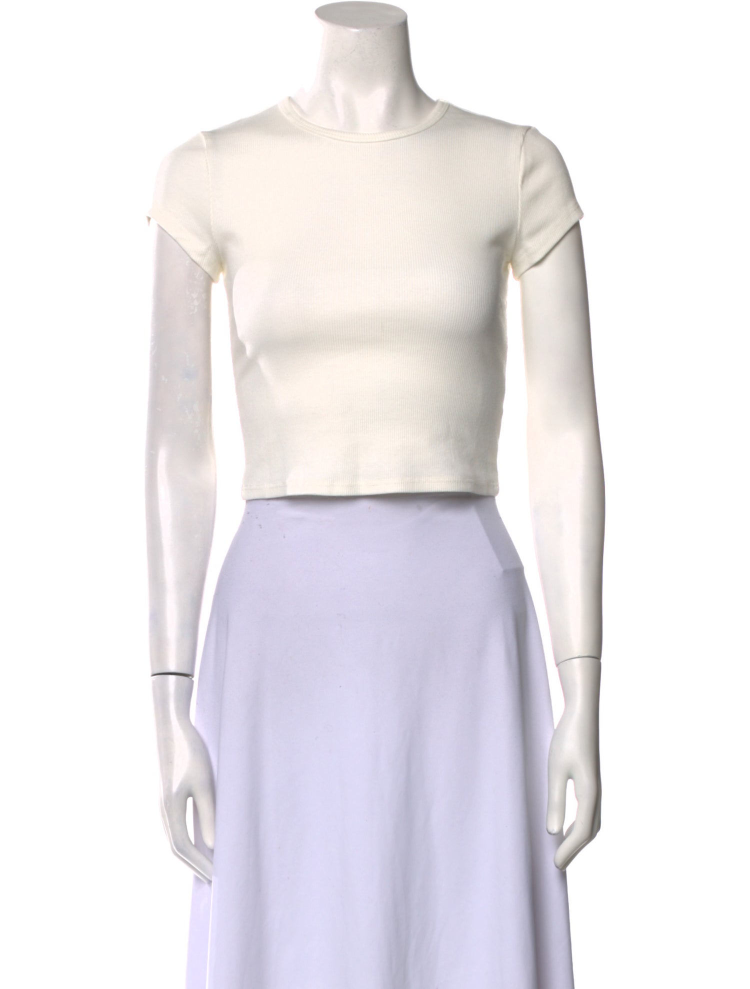 Reformation Crew Neck Short Sleeve Crop Top