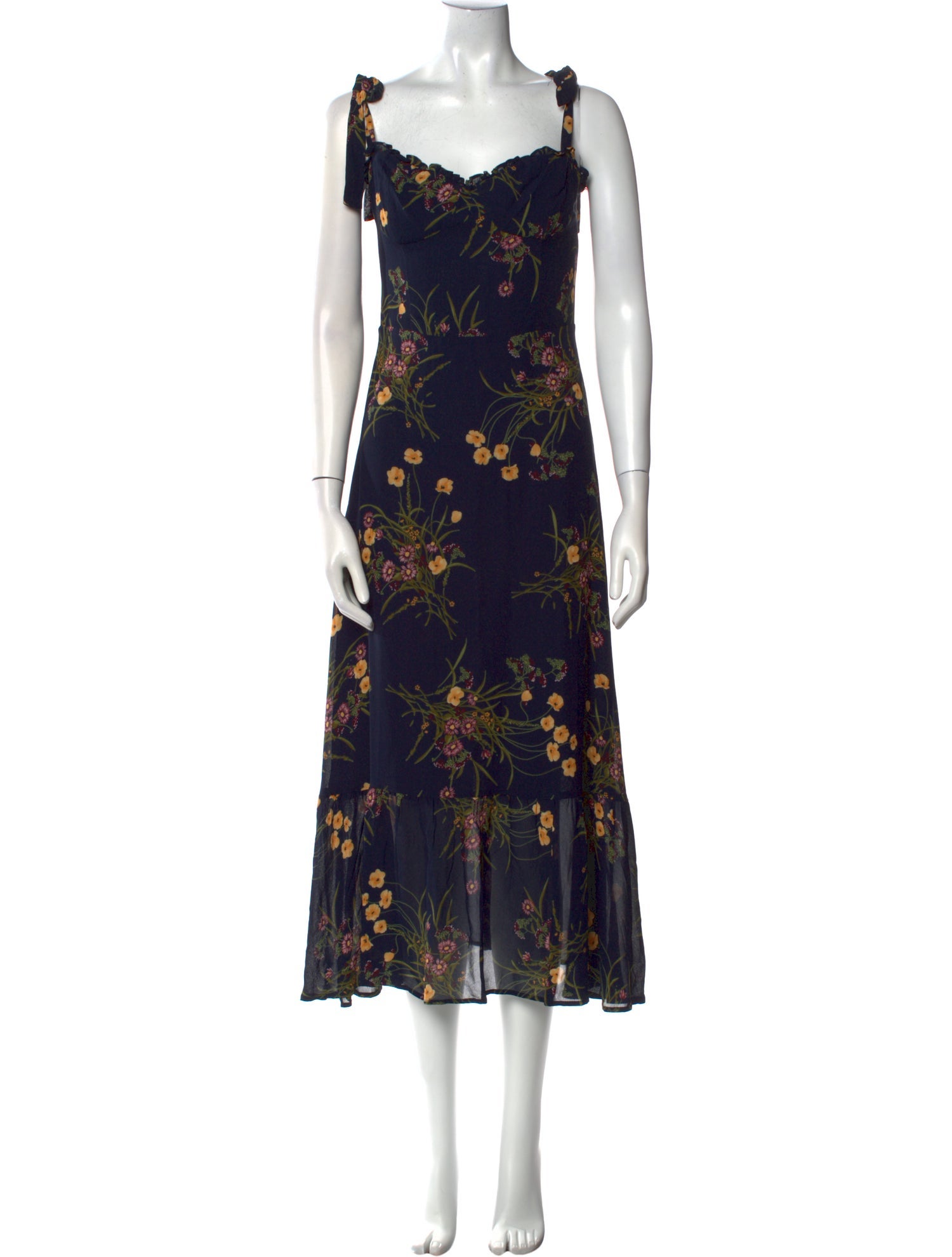 Reformation Floral Print Long Dress