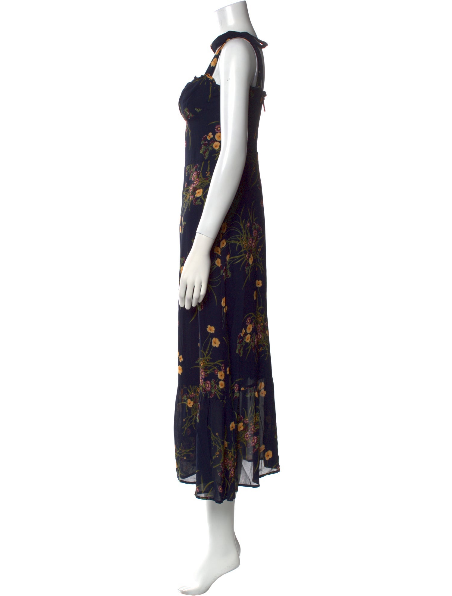 Reformation Floral Print Long Dress