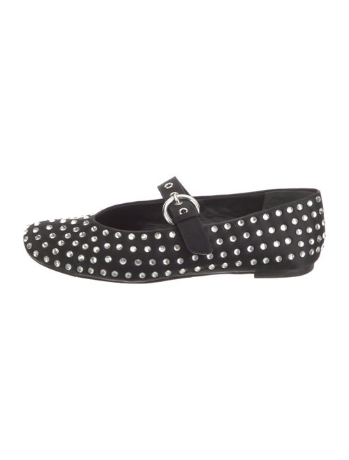 Reformation Satin Crystal Embellishments Mary Jane Flats