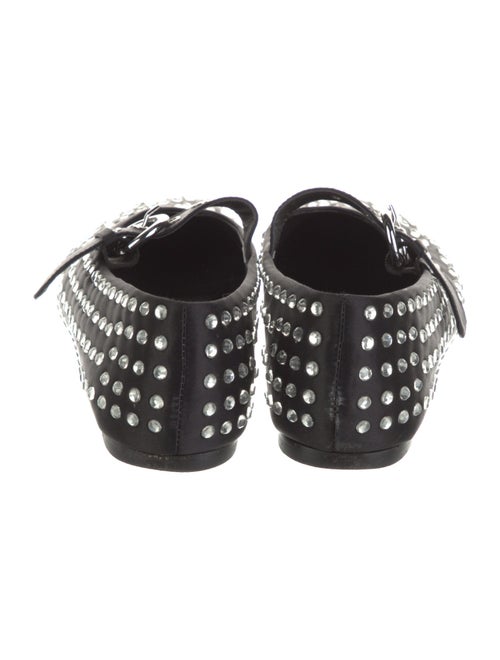 Reformation Satin Crystal Embellishments Mary Jane Flats