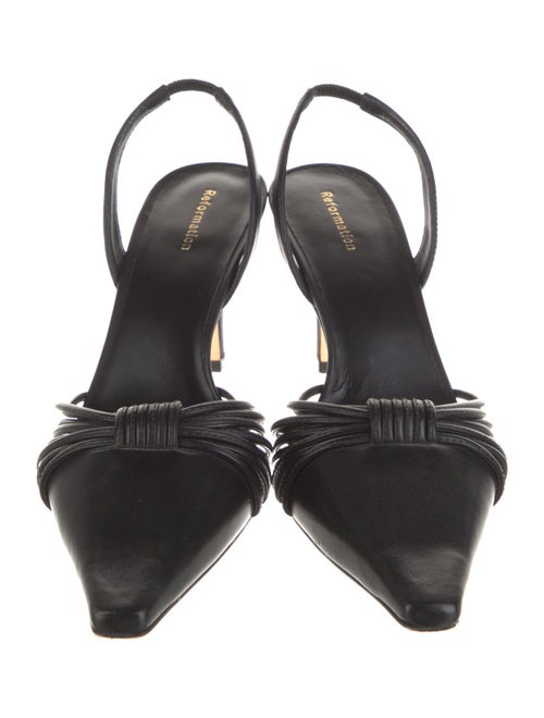 Reformation Leather Slingback Pumps